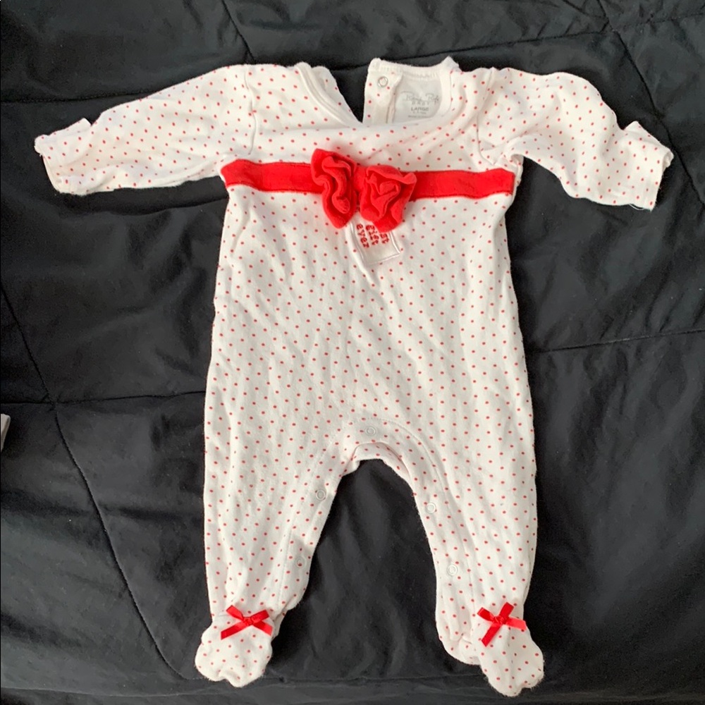 Red and White Polka Dot Kids One Piece